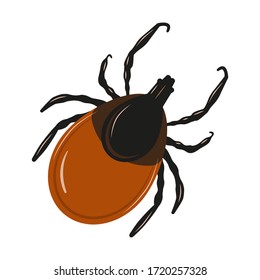 Mitos parásitos de insectos. Icono de Encefalitis Tick.