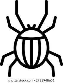 ícone de linha de ácaro ilustração vetor