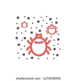 Mite line icon. Vector sign for web graphic.