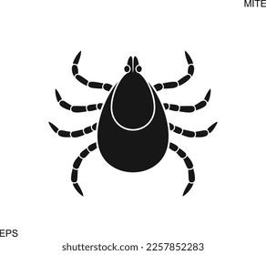 Mite logo. Isolated mite on white background