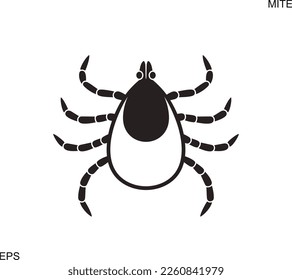 Mite logo. Isolated mite on white background