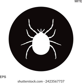 Mite logo. Isolated mite on white background