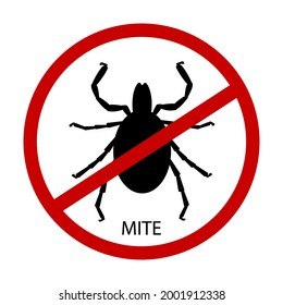 Mite parasites silhouette . vector illustration isolated on white background. Mite spider. Mite allergy. Mite epidemic.