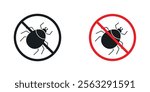 Mite in the prohibition sign pack for app and website ui designs.