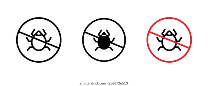 Mite in the prohibition signs vector collection pack