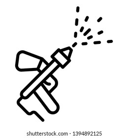 Mite spray icon. Outline mite spray vector icon for web design isolated on white background