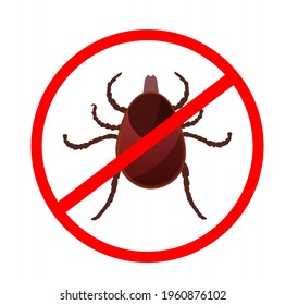 Mite, Zeckeninsekt. Schutz vor Zeckeninfektionen und gefährlichen Krankheiten. Lyme-Krankheit, Ehrlichiose und Encephalitis.Vektorgrafik