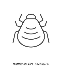 Mite or tick line outline icon