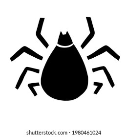 Mite vector icon on white background. Flat vector mite icon symbol sign from modern animals collection for mobile concept and web apps design.
