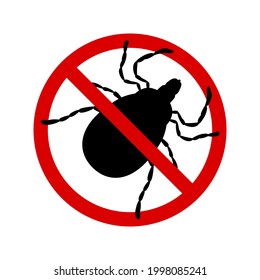 Mite Warning Sign Stop Parasite Icon Stock Vector (Royalty Free ...