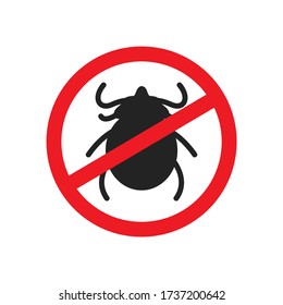 Mite warning sign - vector icon