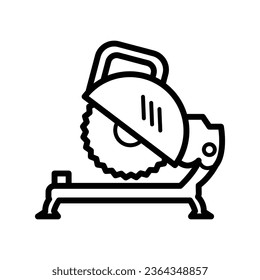 Miter saw free construction icon vector design illustration