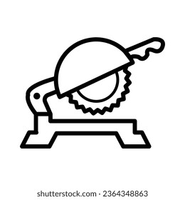 Miter saw free construction icon vector design illustration