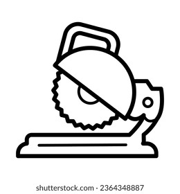 Miter saw free construction icon vector design illustration