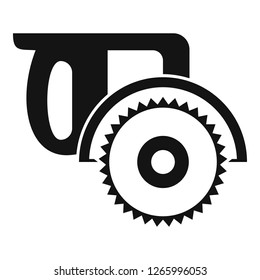 Miter saw icon. Simple illustration of miter saw vector icon for web design isolated on white background