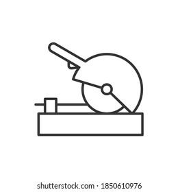 Miter Saw Icon Vector Illustration