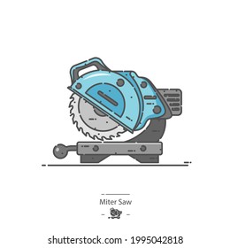 Miter Saw - Line Color Icon