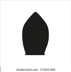 Miter Is A Typical Hat The Pope Of Rome Of The Catholic Church. Vector Illustration For Web And Mobile Design.