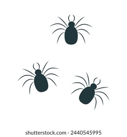 Ácaros escarabajos icono ilustración vectorial