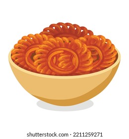 Mithai Food or Imarti Indian Sweets. Vector illustration