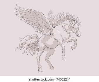 mithological horse with wings