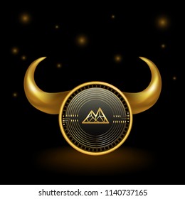 Mithril Cryptocurrency Coin Bull Market Background