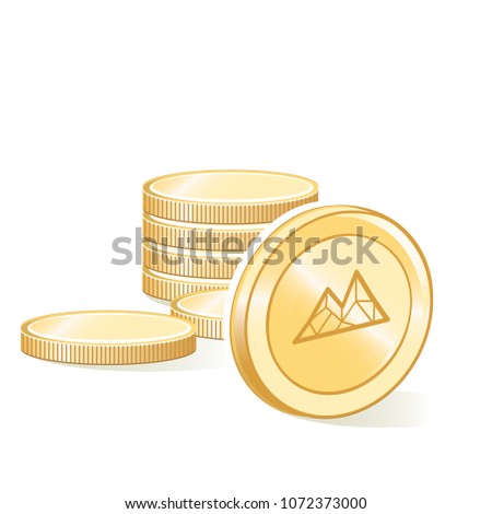 Mithril Cryptocurrency Coin Gold Stacks