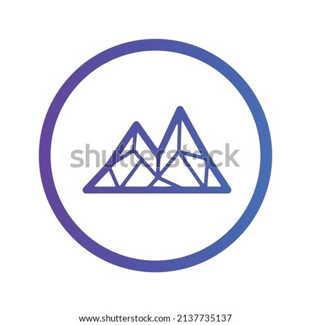 Mithril Cryptocurrency token icon. MITH token symbol. Cryptocurrency vector icon. Flat Vector illustration - Vector