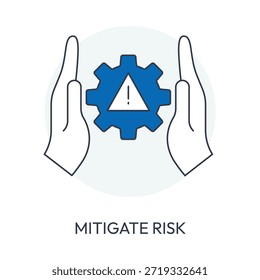 Mitigate Risk Strategy and Operational Safety Concept Icon