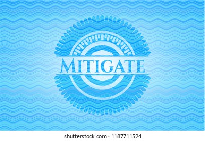 Mitigate water wave representation style emblem.
