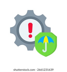 Mitigation Icon Flat Vector Illustration