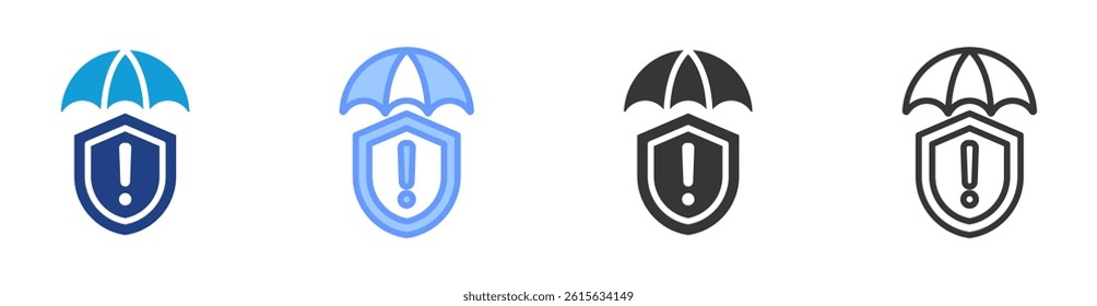 Mitigation icon set multiple style collection