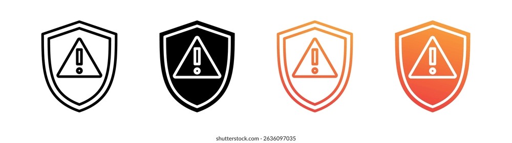Mitigation Multi Style Icon Set Vector