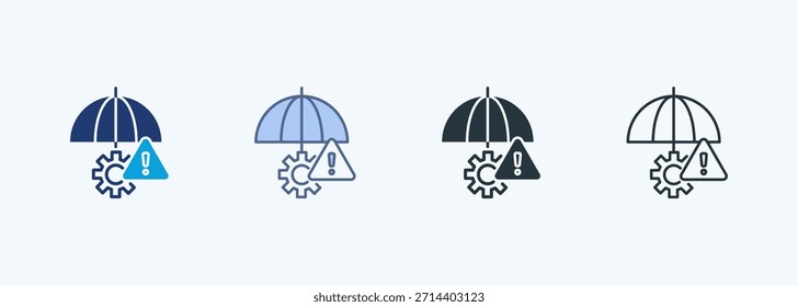 Mitigación Colección de íconos de estilo múltiple