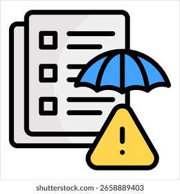 Mitigation Plan Icon Element For Design