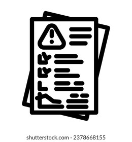 mitigation plan risk line icon vector. mitigation plan risk sign. isolated contour symbol black illustration