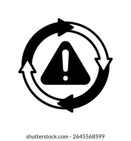 Mitigation Step glyph, mini illustration icon. use for modern concept, print, UI, UX kit, web and app development. Vector related to risk management, business, finance.

