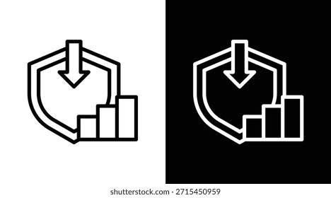 Versión de dos tonos en fondo blanco y negro