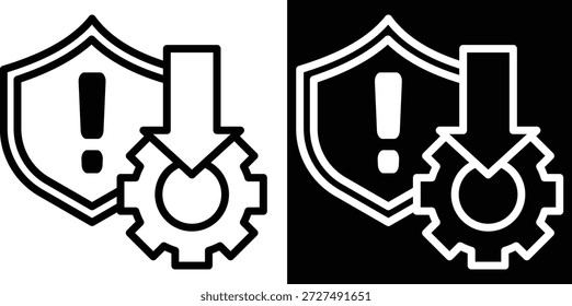 Versión de dos tonos en fondo blanco y negro