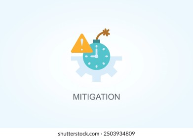 Ilustración De Símbolo De Signo De Logotipo O Vector De Mitigación