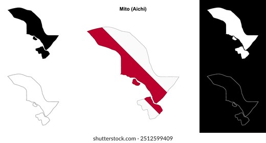 Conjunto de mapas de contorno de Mito (Aichi)