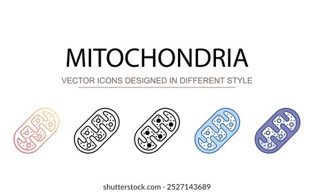 Mitochondria icon design with white background stock illustration