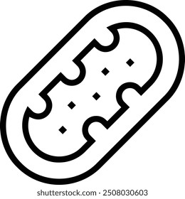 mitochondria icon. Thin linear style design isolated on white background