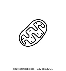 Mitochondria line icon. illustration graphic of mitochondria.