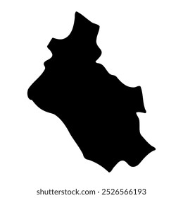 Mapa do distrito de Mitooma, divisão administrativa de Uganda. Ilustração vetorial.