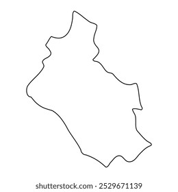 Mapa do distrito de Mitooma, divisão administrativa de Uganda. Ilustração vetorial.
