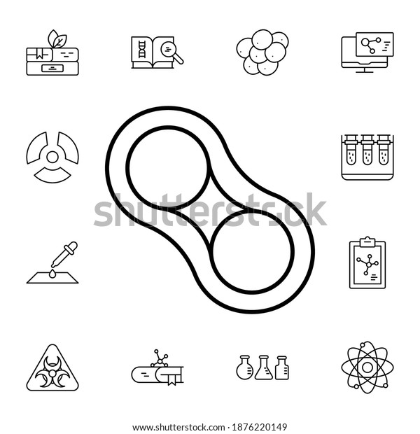 Mitosis flat vector icon\
in biology pack