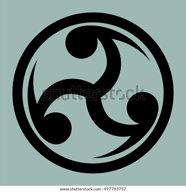 Mitsu Tomoe Japanese Symbol Visual Representation Stock Vector (Royalty ...