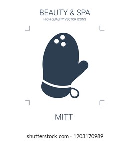 mitt icon. high quality filled mitt icon on white background. from beauty collection flat trendy vector mitt symbol. use for web and mobile