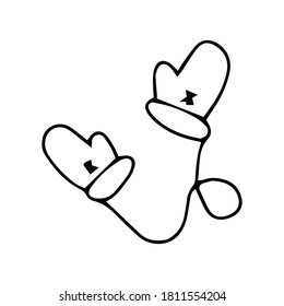 Icono aislado de estilo doodle de tamaño reducido
